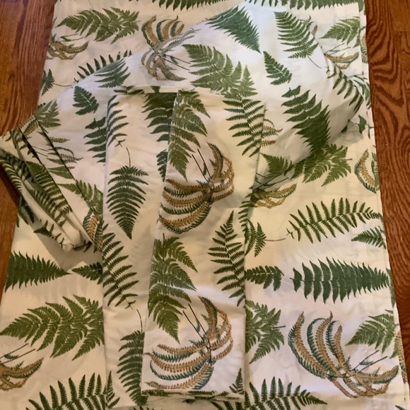 King Sheet Set Green Palm Tree Leaves Fern Bedsheet  Set 4 pc #ES086 - Picture 2 of 6